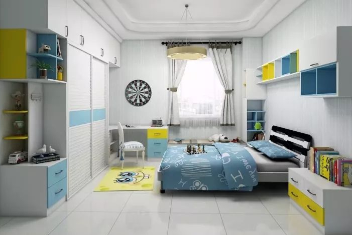 室内装修儿童房衣柜定制设计